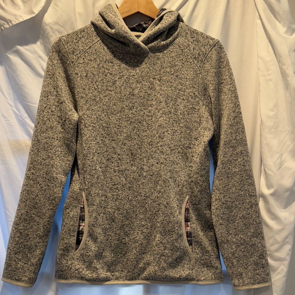 Eddie Bauer Womens Fleece Pullover Hoodie Small‎ Beige Tan - Small